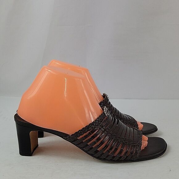 Brighton Freddi Brown Leather Strappy Heeled Women's Mule - Picture 2 of 15